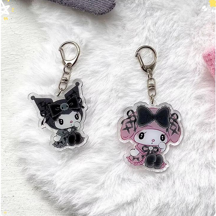 🥟ice🥟SANRIO Móc Chìa Khóa Bằng Acrylic Hình Kuromi MELODY Dễ Thương