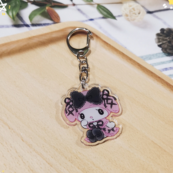 🥟ice🥟SANRIO Móc Chìa Khóa Bằng Acrylic Hình Kuromi MELODY Dễ Thương