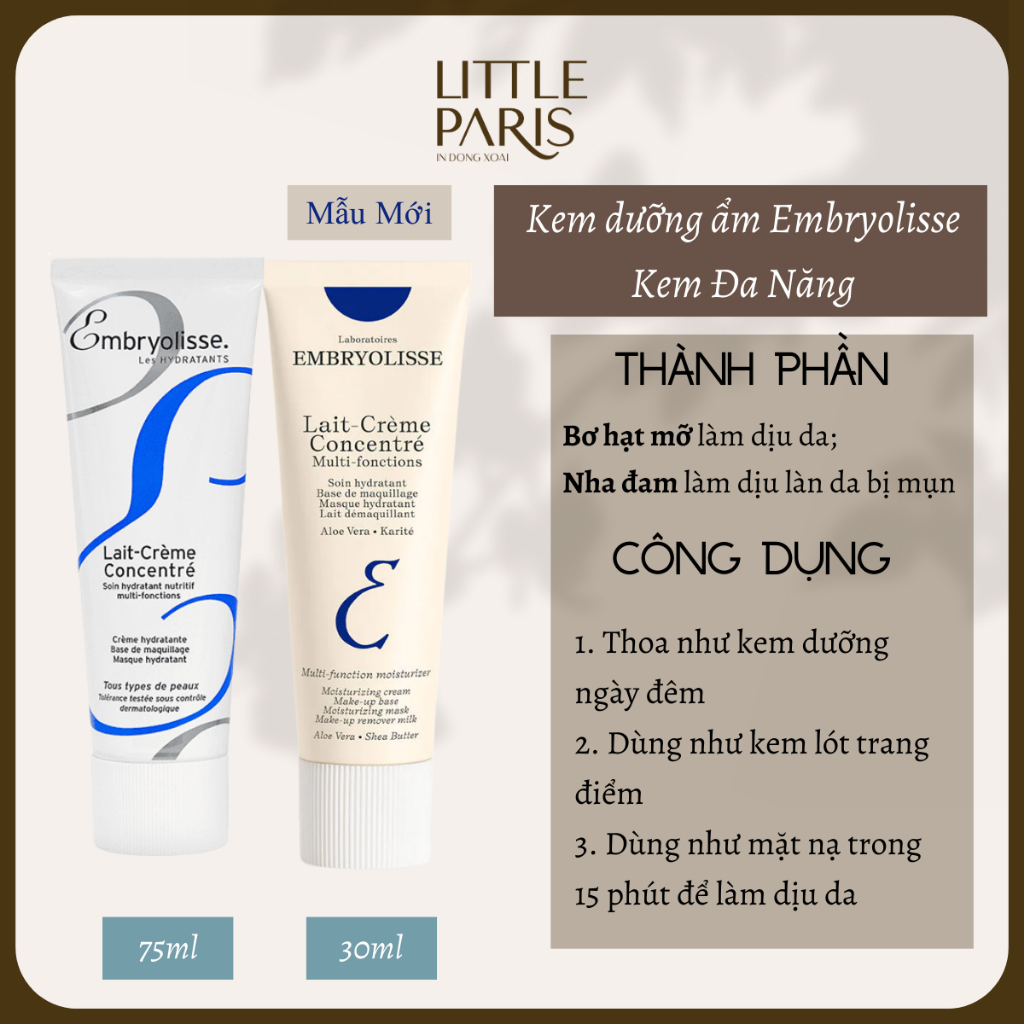 Kem dưỡng ẩm Embryolisse Lait-Crème Concentré | Hàng Nội Địa Pháp