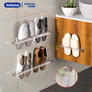 Giá treo khăn, dép trong nhà tắm gắn tường thiết kế móc treo đồ tiện lợi chất liệu nhựa ABS siêu bền