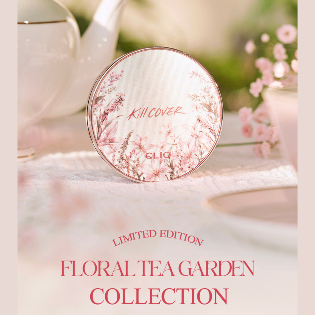 Set Phấn nước Clio Kill Cover Fixer Cushion Floral Tea Garden Collection SPF50+/PA+++