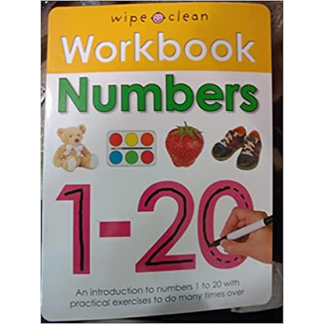 Sách tẩy xóa thiếu nhi tiếng Anh Usborne Wipe Clean Workbook Numbers 1-20