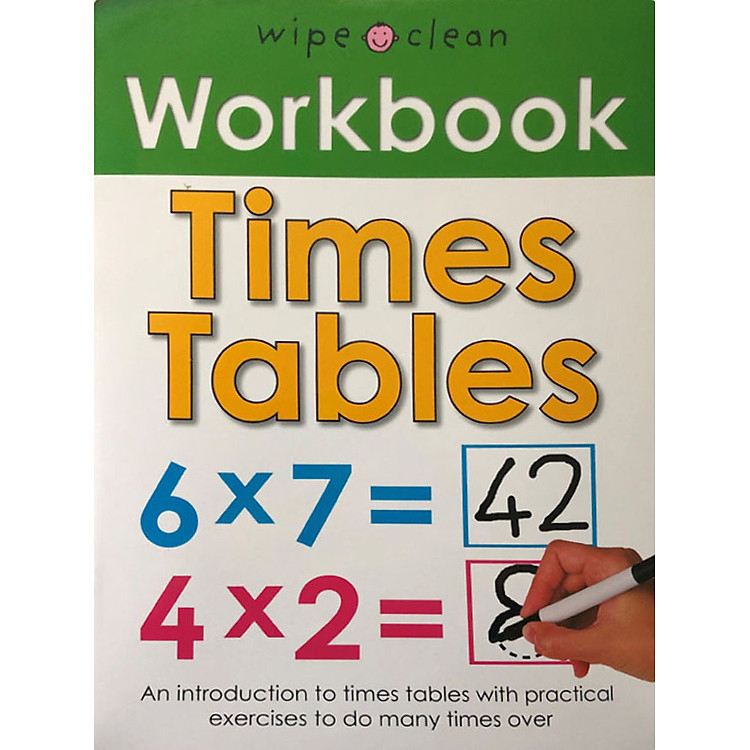Sách tẩy xóa thiếu nhi tiếng Anh Usborne Wipe Clean Workbooks Times Tables