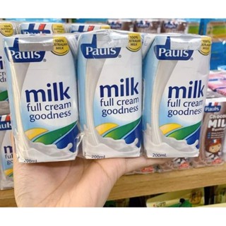 sữa úc nguyên kem pauls vị dâu, socola