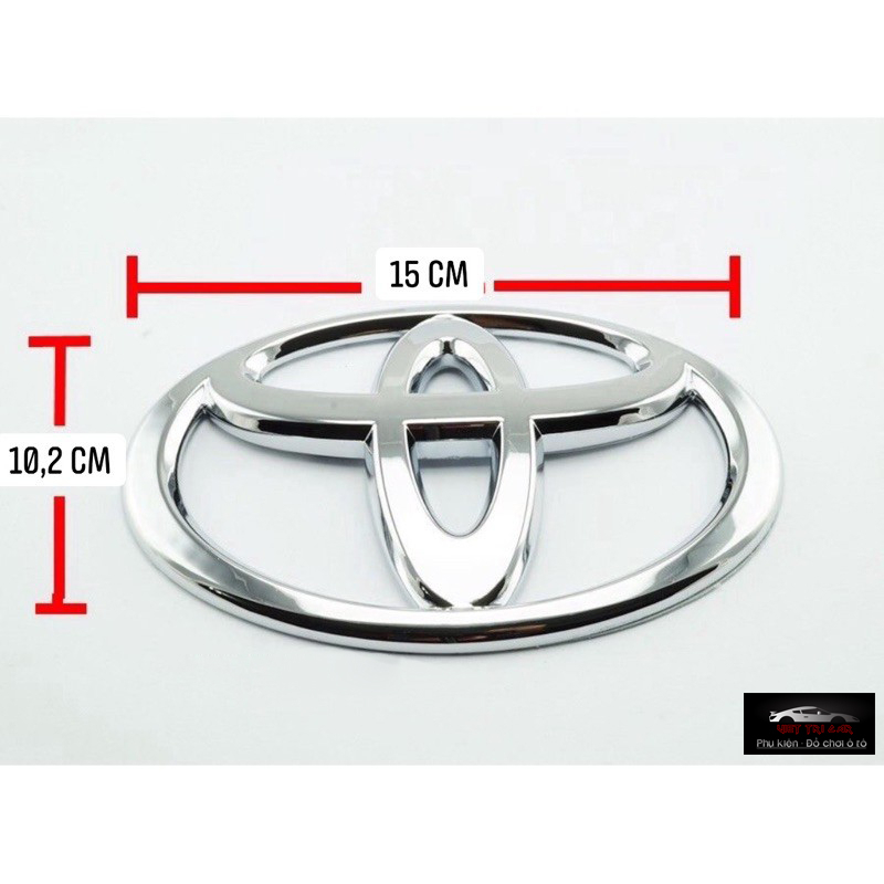 LOGO XE Ô TÔ TOYOTA TRƯỚC VÀ SAU : 10CM VÀ 15CM