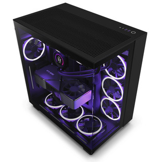 Vỏ case NZXT H9 Flow Mid-Tower (Sẵn 4 Fan F Series Quiet 120mm) - Hàng chính hãng
