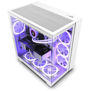 Vỏ case NZXT H9 Flow Mid-Tower (Sẵn 4 Fan F Series Quiet 120mm) - Hàng chính hãng