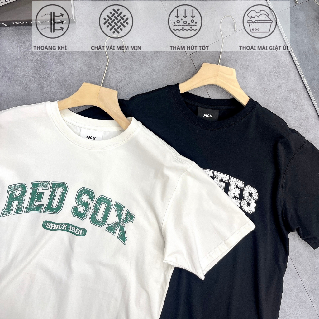 Áo phông nam nữ MLB NY Basic nhiều màu 100% cotton hàng xuất dư cao cấp phong cách Hàn Quốc