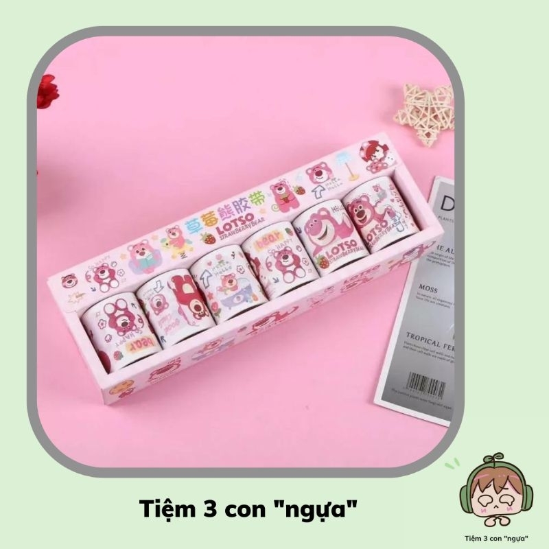 Washitape gấu dâu siêu cutee