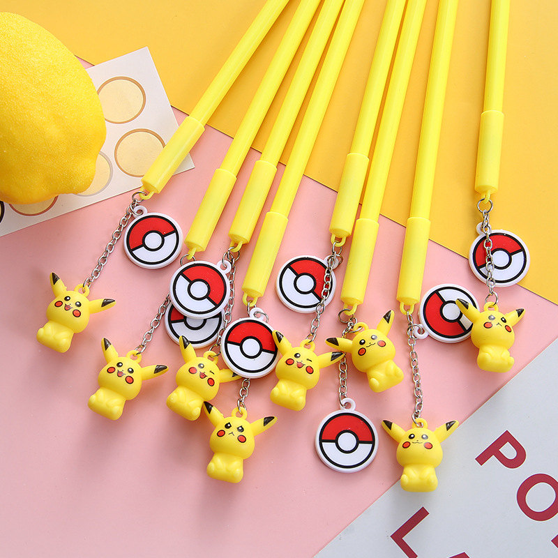 Bút hoạt hình Pikachu Mặt dây chuyền Bút Gel Sáng tạo