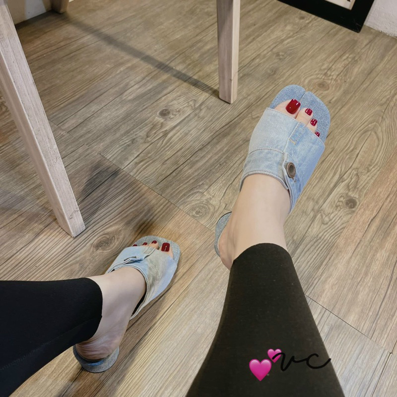 Dép cao gót bò khuy- hàng QC fullbox- Kèm video thật