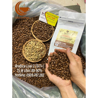 Cà phê hạt rang mộc arabica 500gr