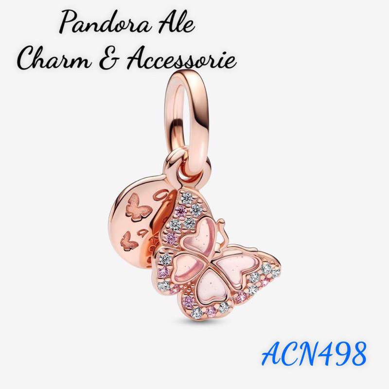 PAN ALE CHARM TREO VÀNG HỒNG HÌNH BUTTERFLY