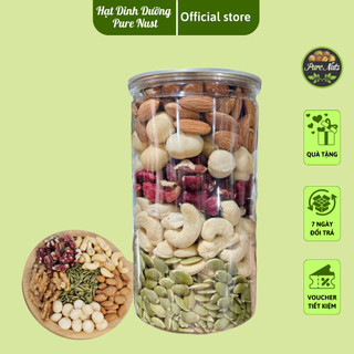 Hạt dinh dưỡng óc chó đỏ mix 5 loại hạt 500gr - hạt dinh dưỡng pure nust