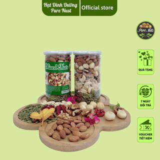 Hạt ngũ cốc mix các loại hạt điều, óc chó, macca 500gr - hạt dinh dưỡng pure nust