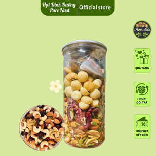 500gr ngũ cốc granola siêu macca sấy mật - hạt dinh dưỡng pure nust