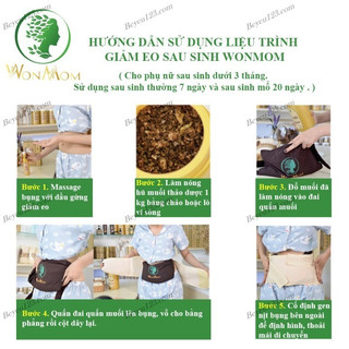 Combo giảm eo sau sinh Wonmom (4 Muối quấn bụng và các sản phẩm khác)