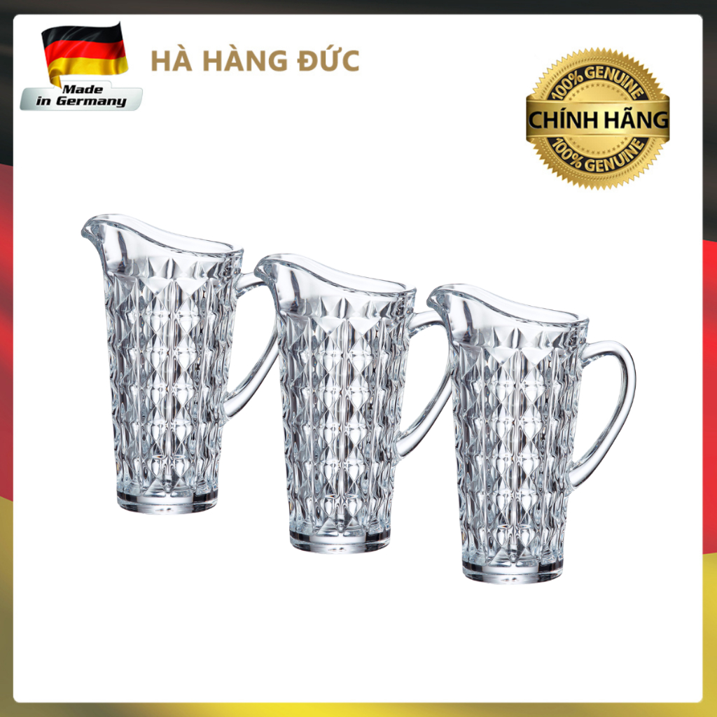 Bình pha lê kim cương có tay cầm Bohemia Collection Diamond dung tích 1.25L