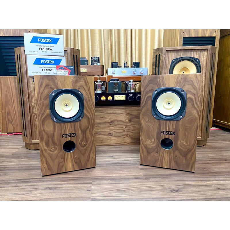 Loa toàn dãi bass 16cm Fostex FE166 lên thùng hoàn thiện
