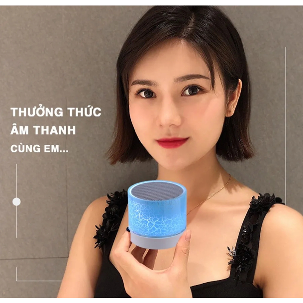Loa Mini Bluetooth Di Động Không Dây, Loa Bluetooth Mini đa năng Có Đèn Led Nháy Theo Nhạc, Đổi Màu Ngẫu Nhiên