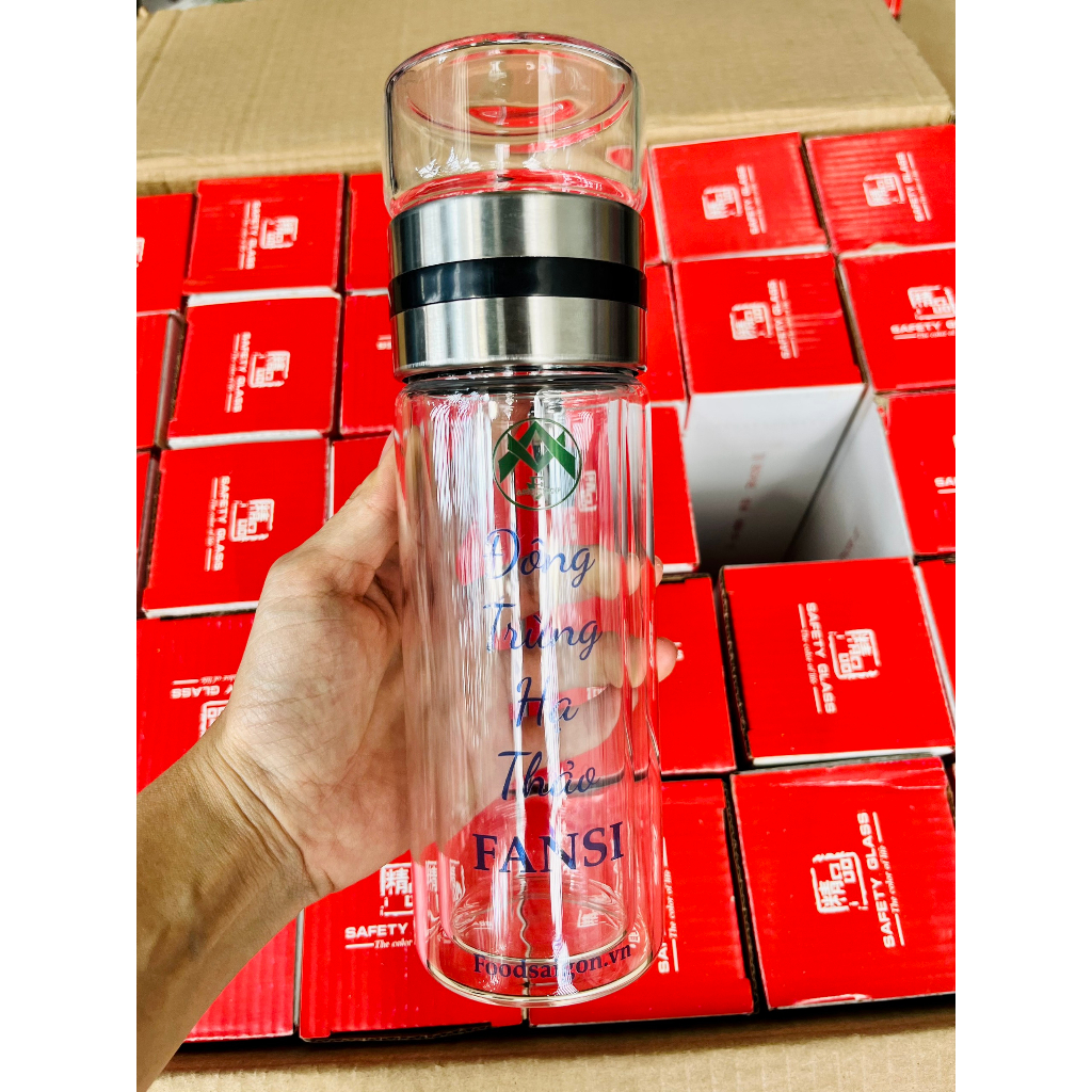 [Mã BMICB15 giảm 10% đơn 0đ] Bình pha trà thủy tinh 2 lớp cách nhiệt, Dung tích 420ml | BigBuy360 - bigbuy360.vn