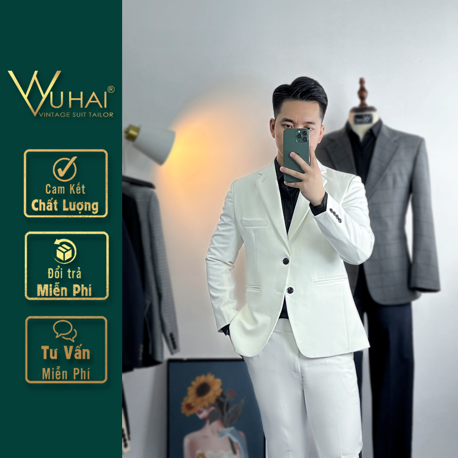 Vest nam phong cách Hàn Quốc, dáng 2 cúc M034