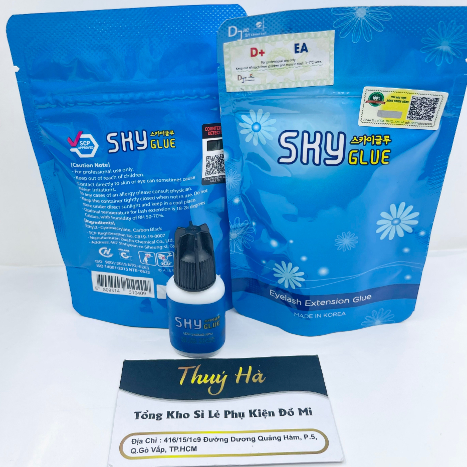 Keo nối mi sky D+_dụng cụ nối mi_tạo fan__THÚY HÀ