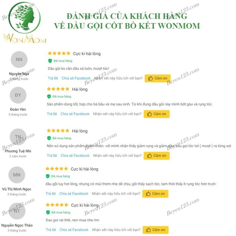 Combo Da đẹp tóc đen Wonmom