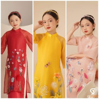 🥰 Áo dài cách  tân bé gái cao cấp 4 tà  hàng thiết kế đẹp nhẹ nhàng cam kết ảnh thật 100%