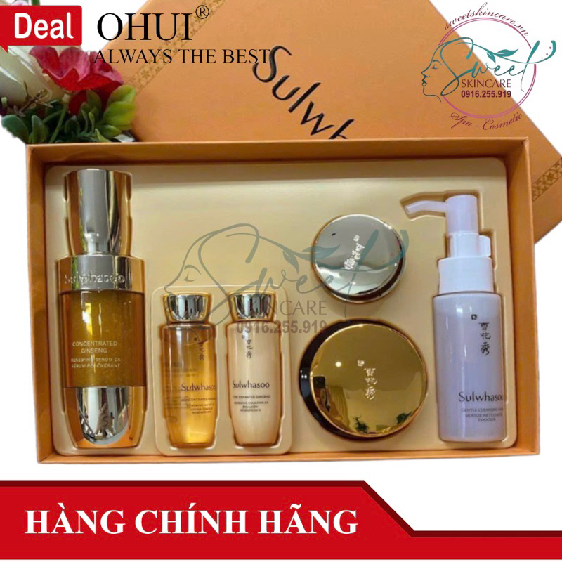 Tinh chất nhân sâm chống lão hoá cô đặc Sulwhasoo Concentrated Ginseng Renewing Sẻum Set
