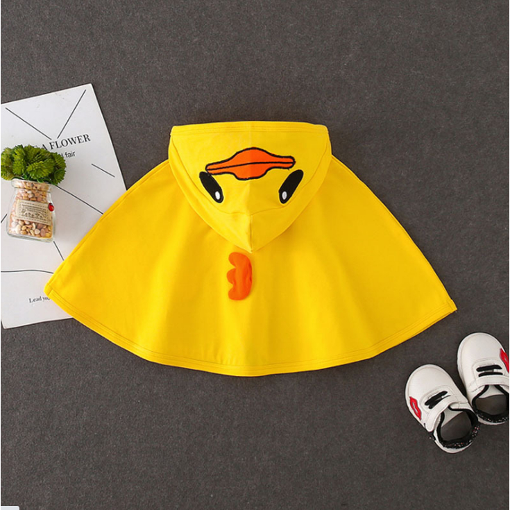 Áo Choàng Chống Nắng Cánh Dơi VỊT VÀNG chất liệu Cotton Hoạ Tiết Ngộ Nghĩnh Cho Bé Yêu