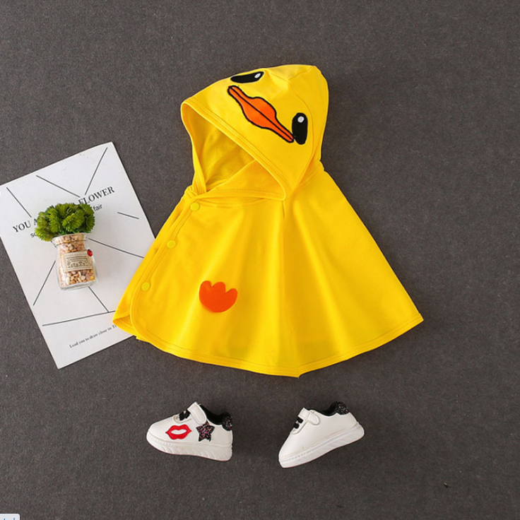 Áo Choàng Chống Nắng Cánh Dơi VỊT VÀNG chất liệu Cotton Hoạ Tiết Ngộ Nghĩnh Cho Bé Yêu