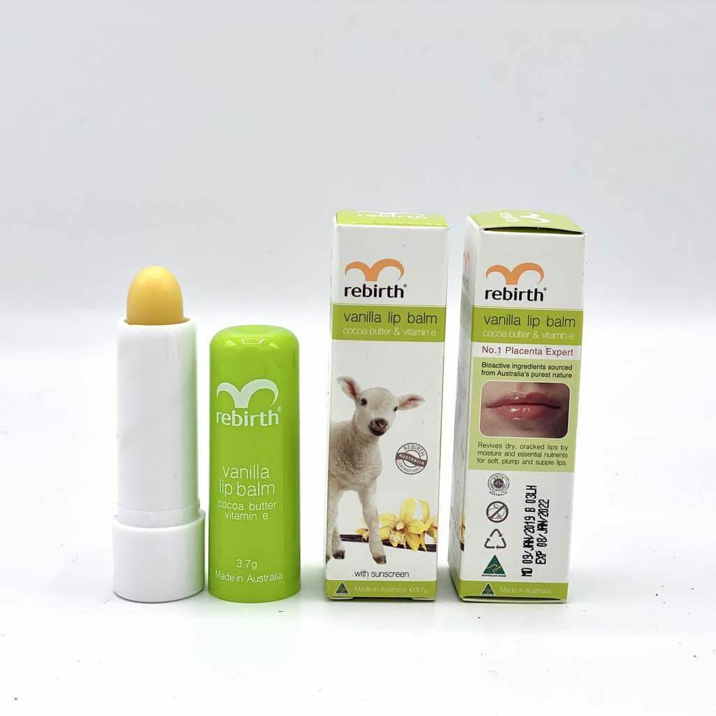 [Mẫu Mới] Son Dưỡng Môi Rebirth Nhau Thai Cừu Chống Khô Và Nứt Nẻ Hương Mơ 3.7g