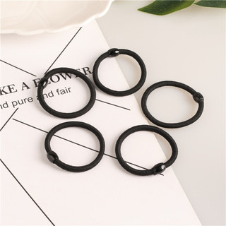 Dây Thun Cột Tóc - Cột Tóc Nữ Thun Đen Co Dãn Đính Hạt Basic Chống Rối Ganova D11