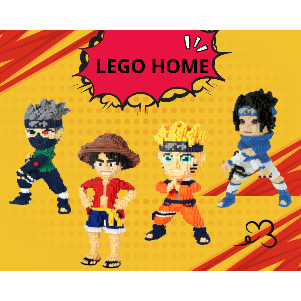 LEGO doremon, Luffy, đồ chơi lego các nhân vật hoạt hình cho bé trai và bé gái [Tặng búa]
