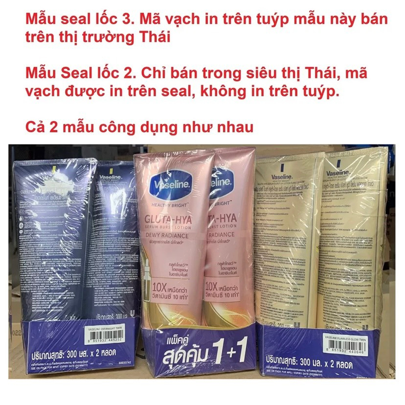 Combo 7 Món Tự Trộn Dưỡng Trắng Da Bạch Ngọc Liên Vaseline Kích Trắng Mạnh Có Chống Nắng