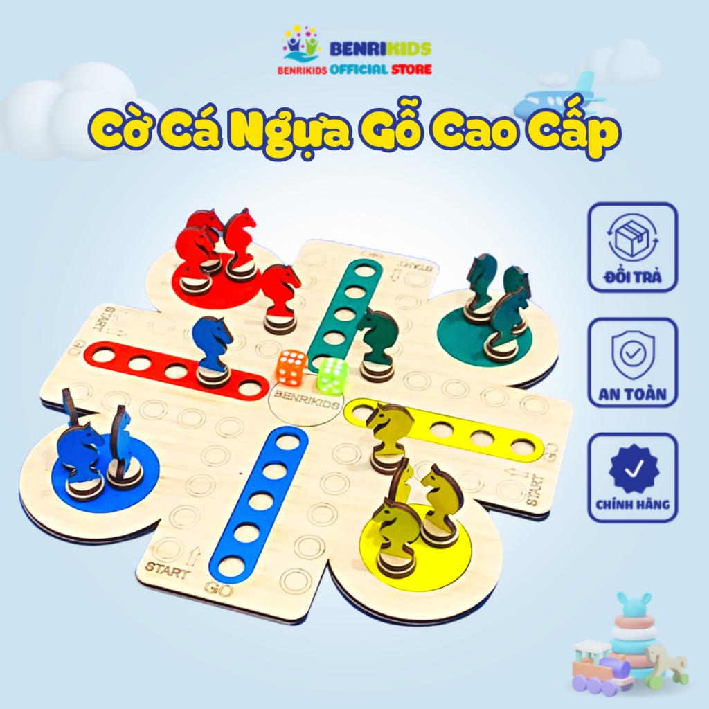 Đồ Chơi Board Game Cờ Cá Ngựa Ludo Bằng Gỗ Benrikids Giúp Gia Đình Có Phút Giây Giải Trí Vui Nhộn