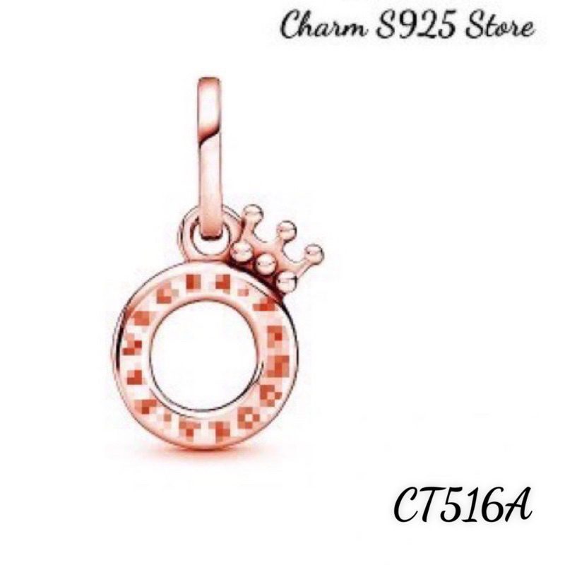 CHARM PAN ALE TREO VƯƠNG MIỆN LOGO ROSE GOLD HÀNG CAO CẤP