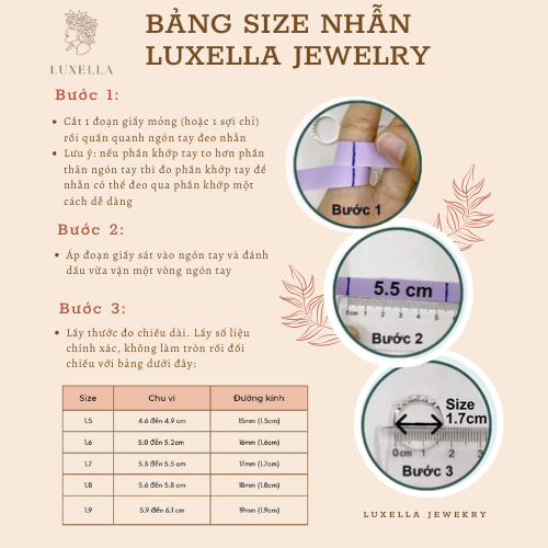 Nhẫn bạc 925 cao cấp LUXELLA JEWELRY mẫu cắt dát cá tính Lux067