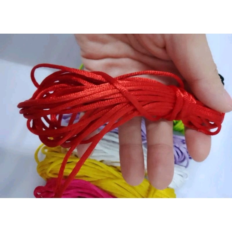 15m dây tim tết vòng làm handmade size 3mm chất dù trơn bóng bản tròn