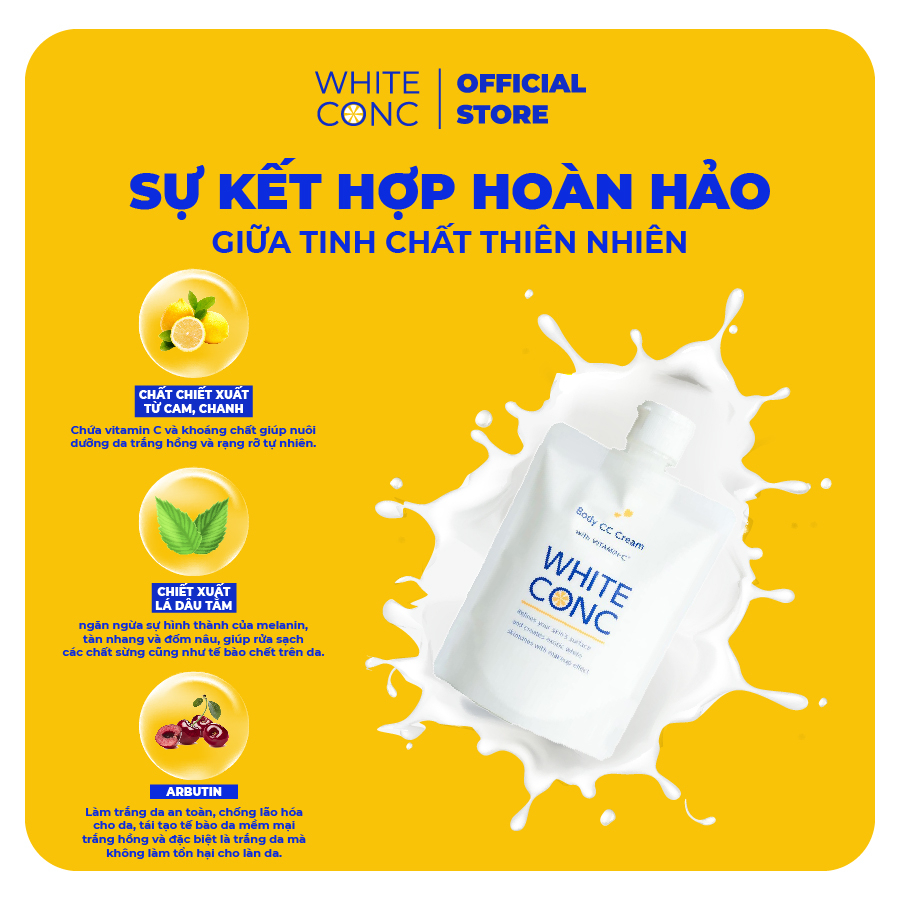 Kem dưỡng trắng da ban ngày White ConC White CC cream bảo vệ làn da xuất xứ Nhật Bản