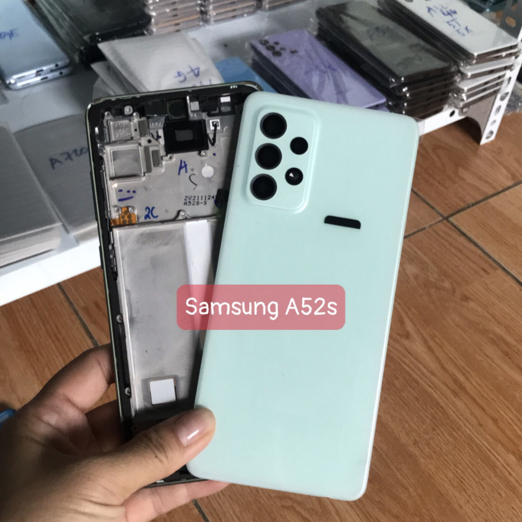 Bộ Vỏ sườn samsung A52s / A52 bản 5G zin ( kèm nút bấm và kính camera)