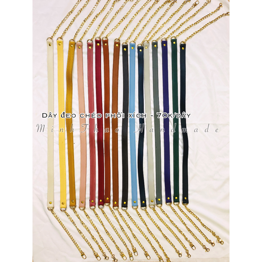 Dây đeo da phối xích