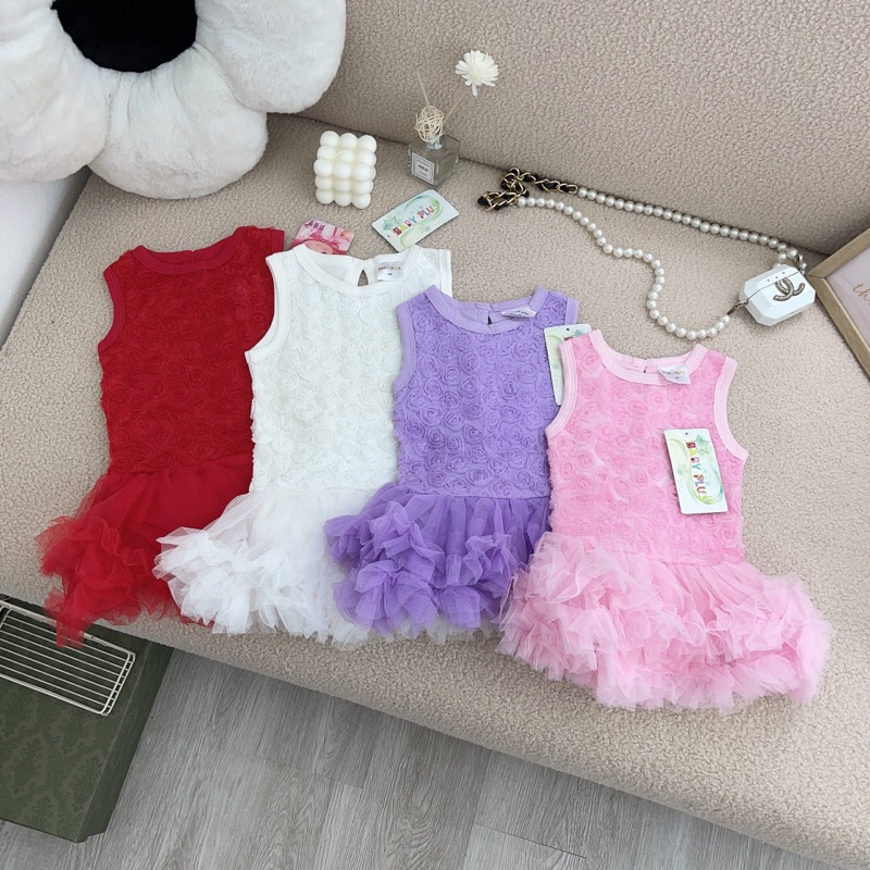 Body Chip Đùi Chân Voan Công Chúa Cho Bé QCCC Đáng Yêu,  Chất Mềm Thoáng Mát, Thấm Hút Mồ Hôi Size 3-12kg mã 829