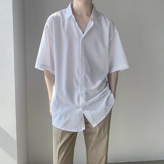 Áo sơ mi nam nữ đều mặc được kiểu tay lỡ form rộng Unisex in hình  TRUYỆN ANIME có 2 màu xanh trắng