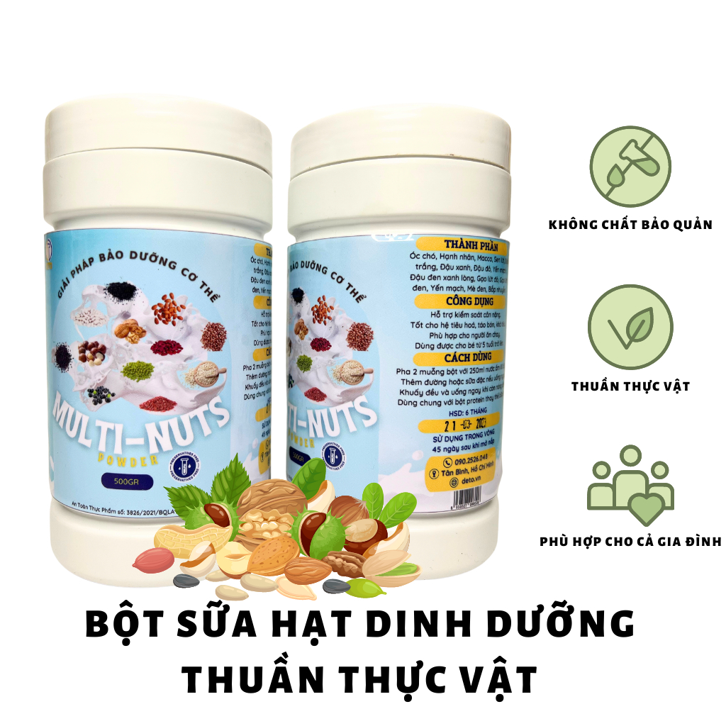 Bột dinh dưỡng sữa hạt chất lượng cao gồm 13 loại HẠT và ĐẬU thơm ngon thay thế bữa ăn , ngũ cốc Viet Healthy