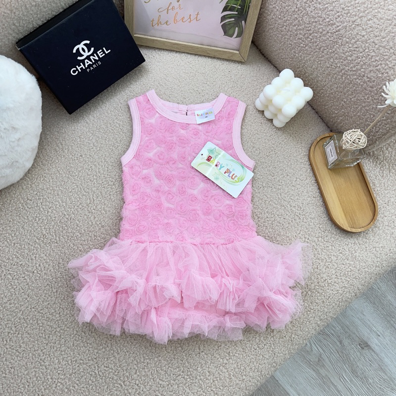 Body Chip Đùi Chân Voan Công Chúa Cho Bé QCCC Đáng Yêu,  Chất Mềm Thoáng Mát, Thấm Hút Mồ Hôi Size 3-12kg mã 829