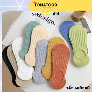 Tất lười nữ 10 màu lưới thoáng cổ bo sét 10 đôi T93