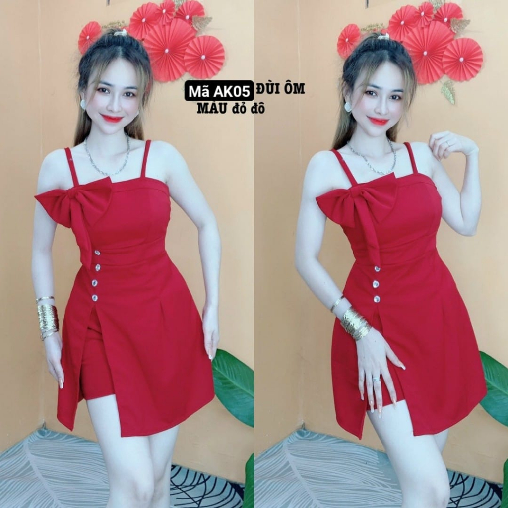 ĐẦM HAI DÂY SIÊU DỄ THƯƠNG KÈM QUẦN