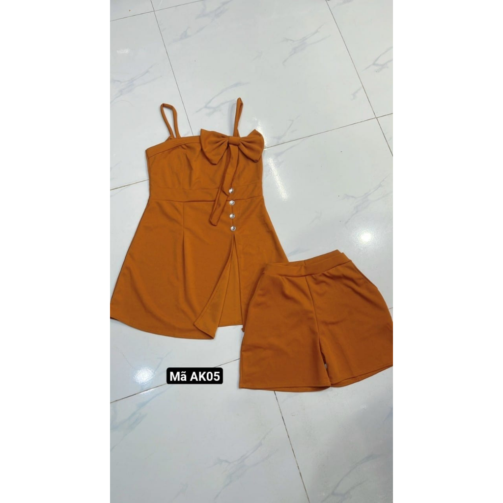 ĐẦM HAI DÂY SIÊU DỄ THƯƠNG KÈM QUẦN
